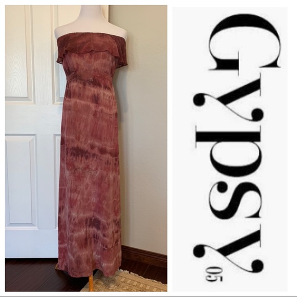 Gypsy 05 Dresses & Skirts - Gypsy05 Silk Ruffle Maxi Dress